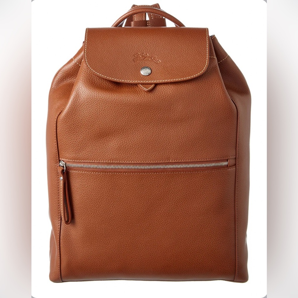 Longchamp Brown Leather Backpack